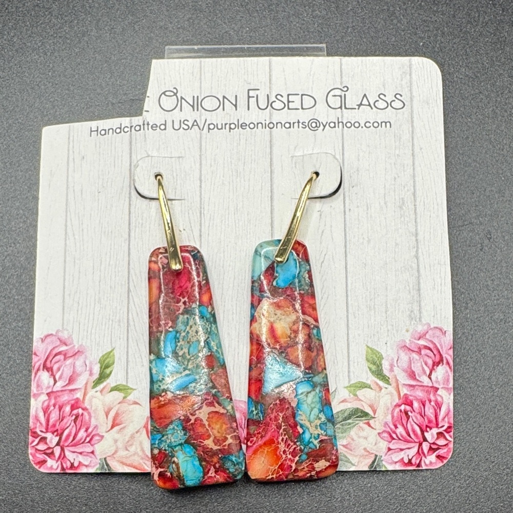 Glass Handcrafted Earrings Multicolor